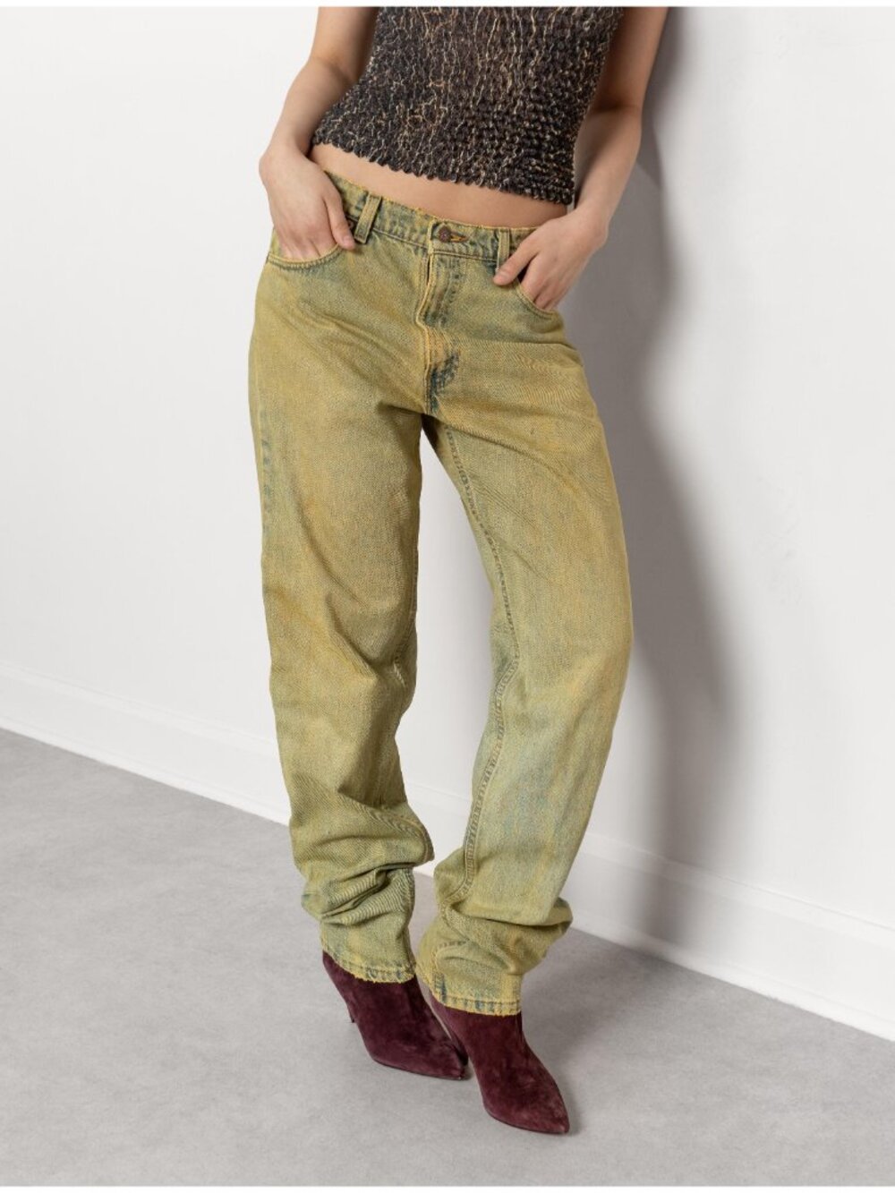 Levi's 550 Baggy Vintage Jeans Denim Pants Yellow Medium / 42 Inch Hips